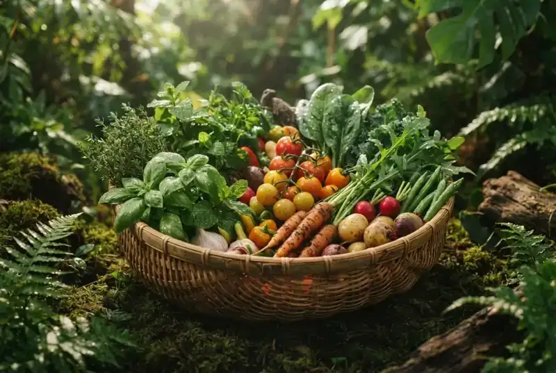 The Farm Kitchen at Vanyadome with fresh natural produce
